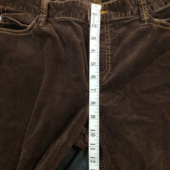 Eddie Bauer Womens Sz 12 Brown Curvy Straight Leg Corduroy Pants Mid Rise - Picture 6 of 11